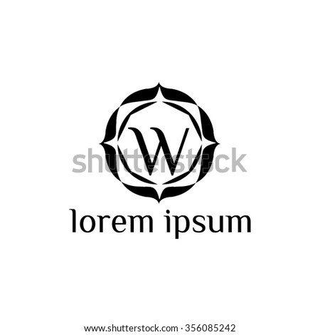 W letter vector logo template (sign, symbol, emblem, ornament)