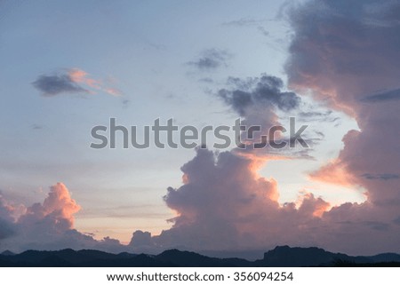 Cloud and sunset sky.