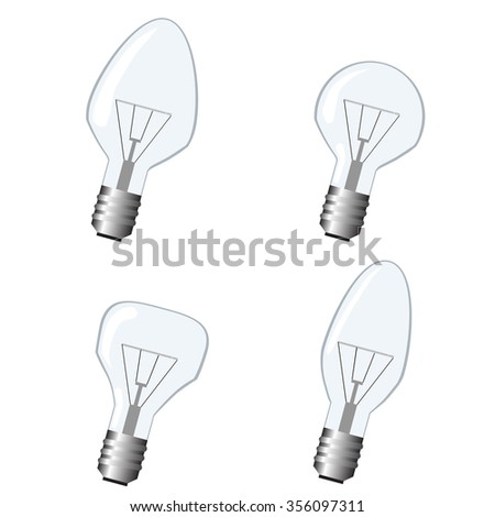 A set of images of light bulbs