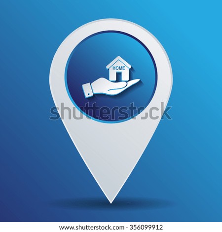 hand holding a House icon. Home sign