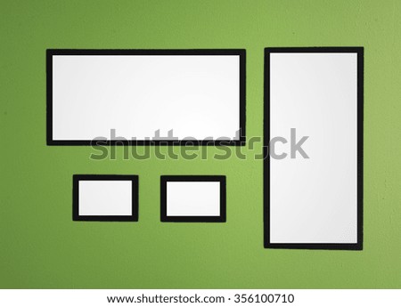 Picture frame, Photo art gallery on green wall