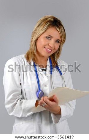 Doctor with folder and pen