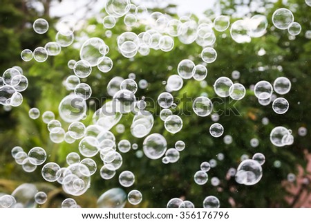 Movement bubbles floating in the air.