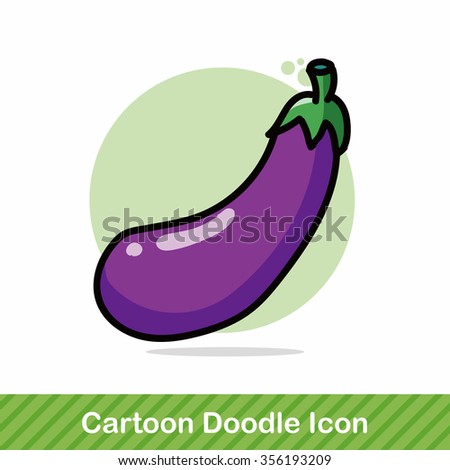 vegetable Eggplant color doodle