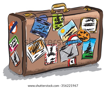 travel bag illustration