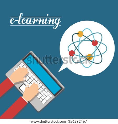 e-learning concept design, vector illustration eps10 graphic 