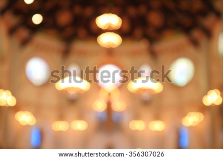 blur lighting in the Church