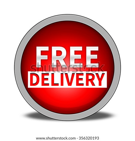 free delivery button isolated