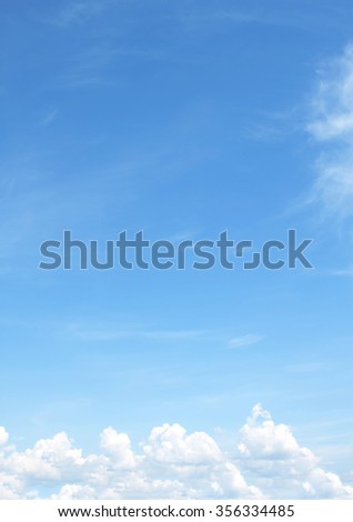 The vast blue sky and clouds sky