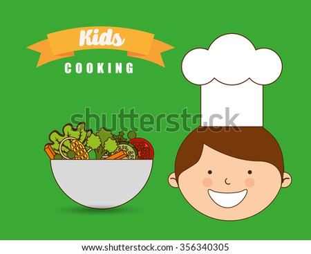 kids cooking design, vector illustration eps10 graphic 
