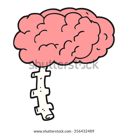 freehand drawn cartoon brain