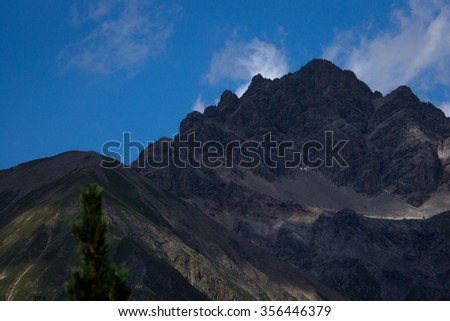 mountain landscape in the summer or spring