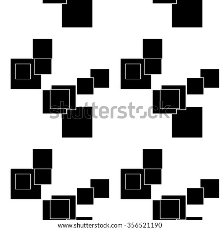 Abstract black and white seamless pattern. Vector geometric background for creating card, web page background, wallpaper and textile.