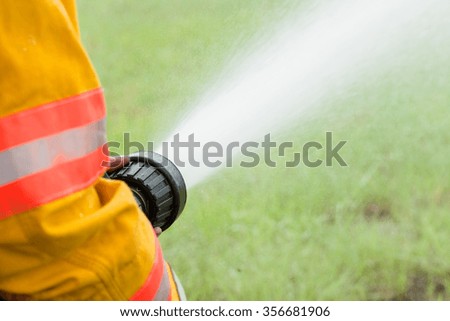 Fireman work Fire sprinklers.