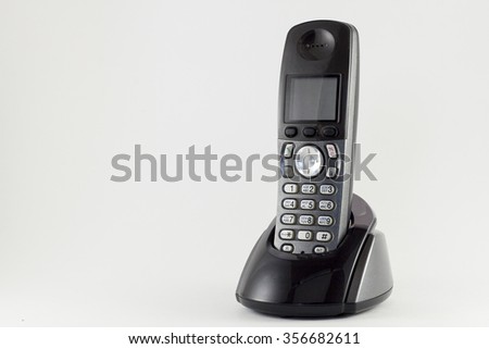 DECT phone isolated on white background Royalty-Free Stock Photo #356682611