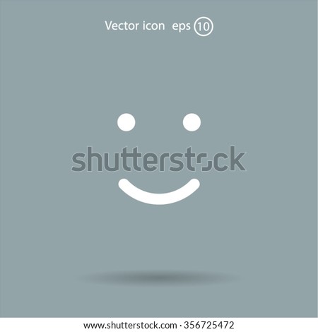 Face sign icon, vector illustration. Flat design style