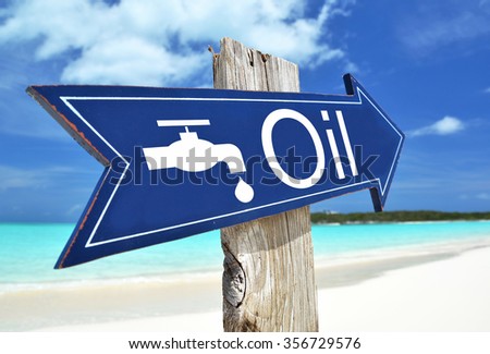 OIL beach sign