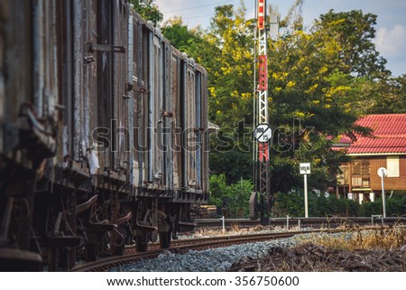 Abandoned train in Uttaradit, Thailand, On Film tone