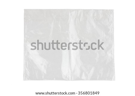 plastic bag on a white background Royalty-Free Stock Photo #356801849