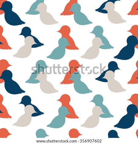 seamless bird pattern. Bird background vector.