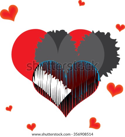 Happy Valentines Day celebration greeting card design with beautiful hearts shapes on white background.
