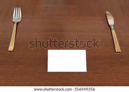 Formal Table Setting Closeup with reserved space for additional information