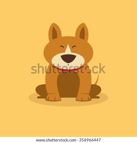 abstract cute dog on a special background
