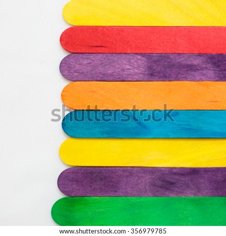 Stack of colorful  isolated on white