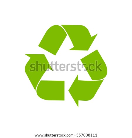 vector recycle symbol. recycle vector icon.  green icon.