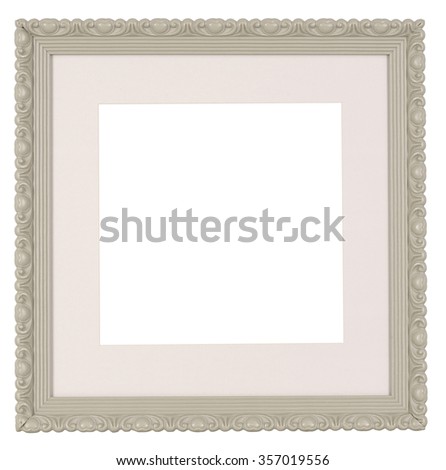 art picture frame golden  isolated on white background