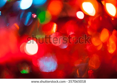 Color Bokeh on a red background
