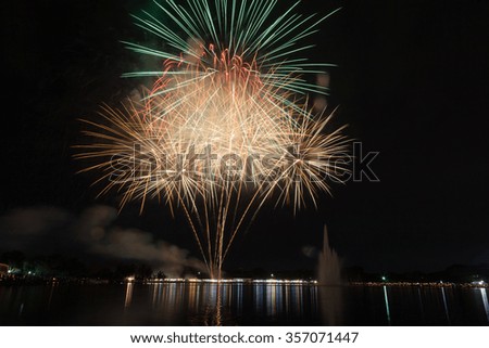 colorful firework celebrate new year