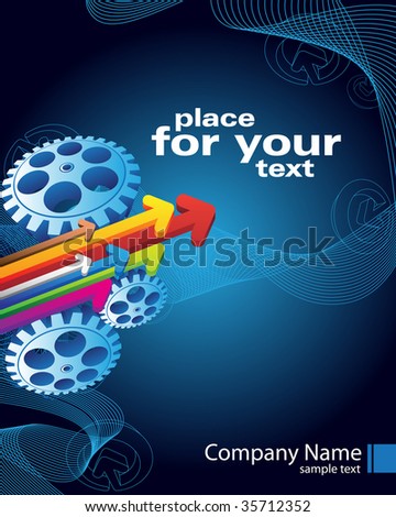 Blue abstract background with place for text