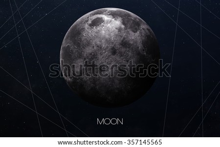 Moon - High resolution images presents planets of the solar system. This image elements furnished by NASA.