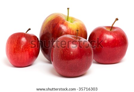 apples isolated on a white background
