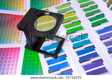 Magnifying Glass on Color Swatches Series