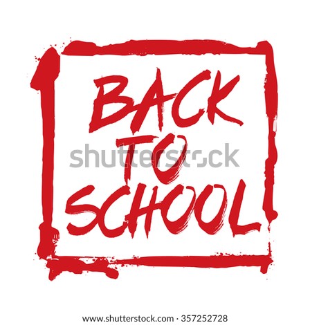 Red vector circles frames and text BACK TO SCHOOL.