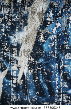 Photograph of urban collage background or paint texture on wall