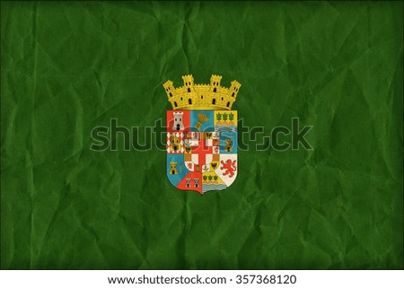 Almeria flag on paper texture,retro vintage style