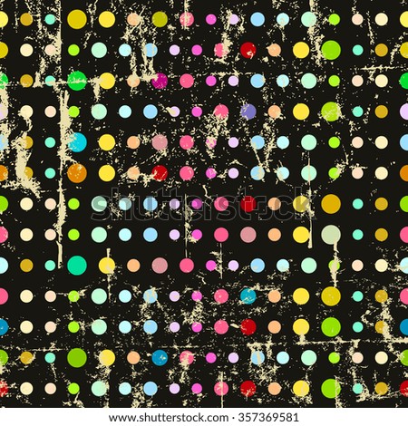 Polka dots seamless pattern, vector, fictional artwork