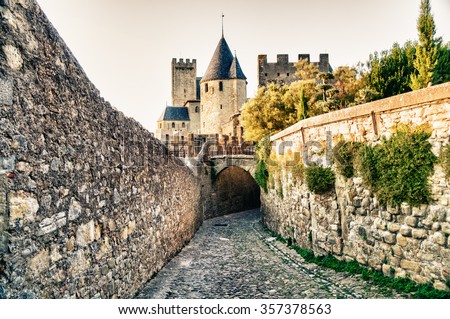 Carcassonne in France Royalty-Free Stock Photo #357378563