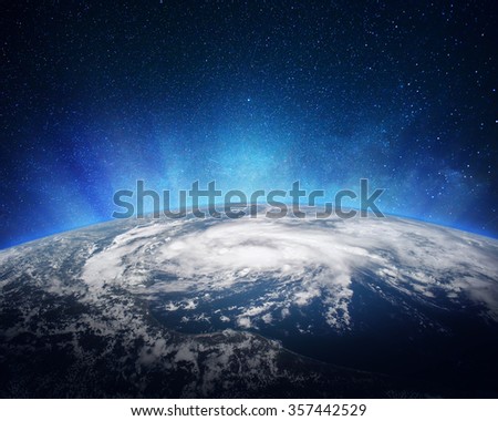 Earth viewed from outer space. Elements of this image furnished by NASA.