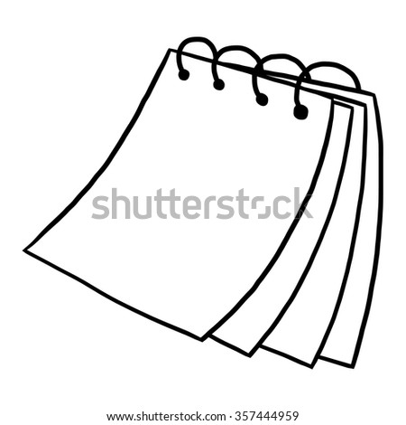flip paper / cartoon vector and illustration, black and white, hand drawn, sketch style, isolated on white background.