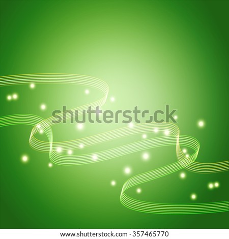 Green lines wavy abstract illustration vector background