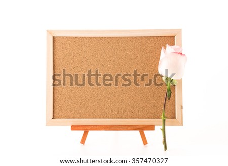 blank art board with rose