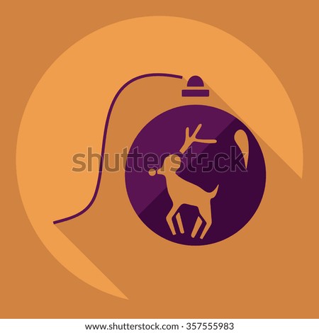 Flat modern design with shadow  Icon Christmas balls