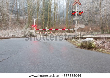 the image with crossing rail