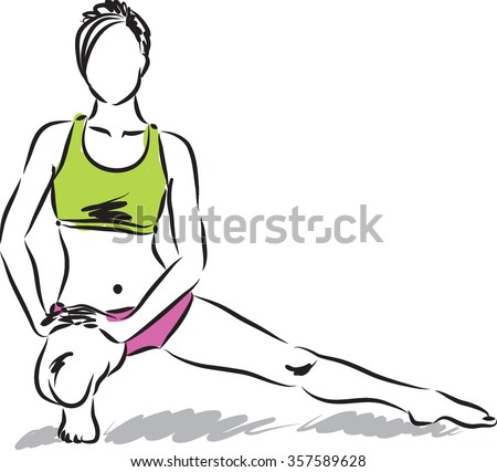 fitness girl illustration a