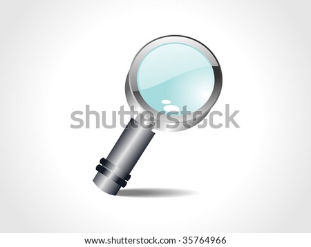vector magnifying glass without mesh with white background