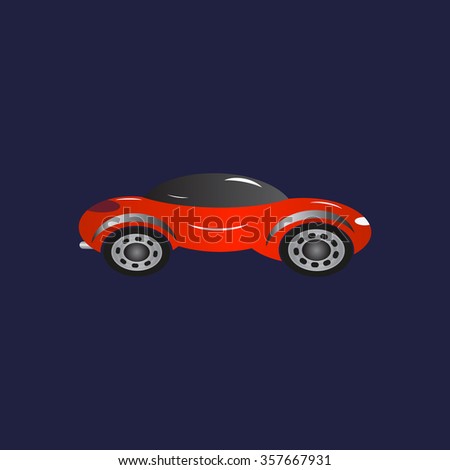 red car. icon. vector design